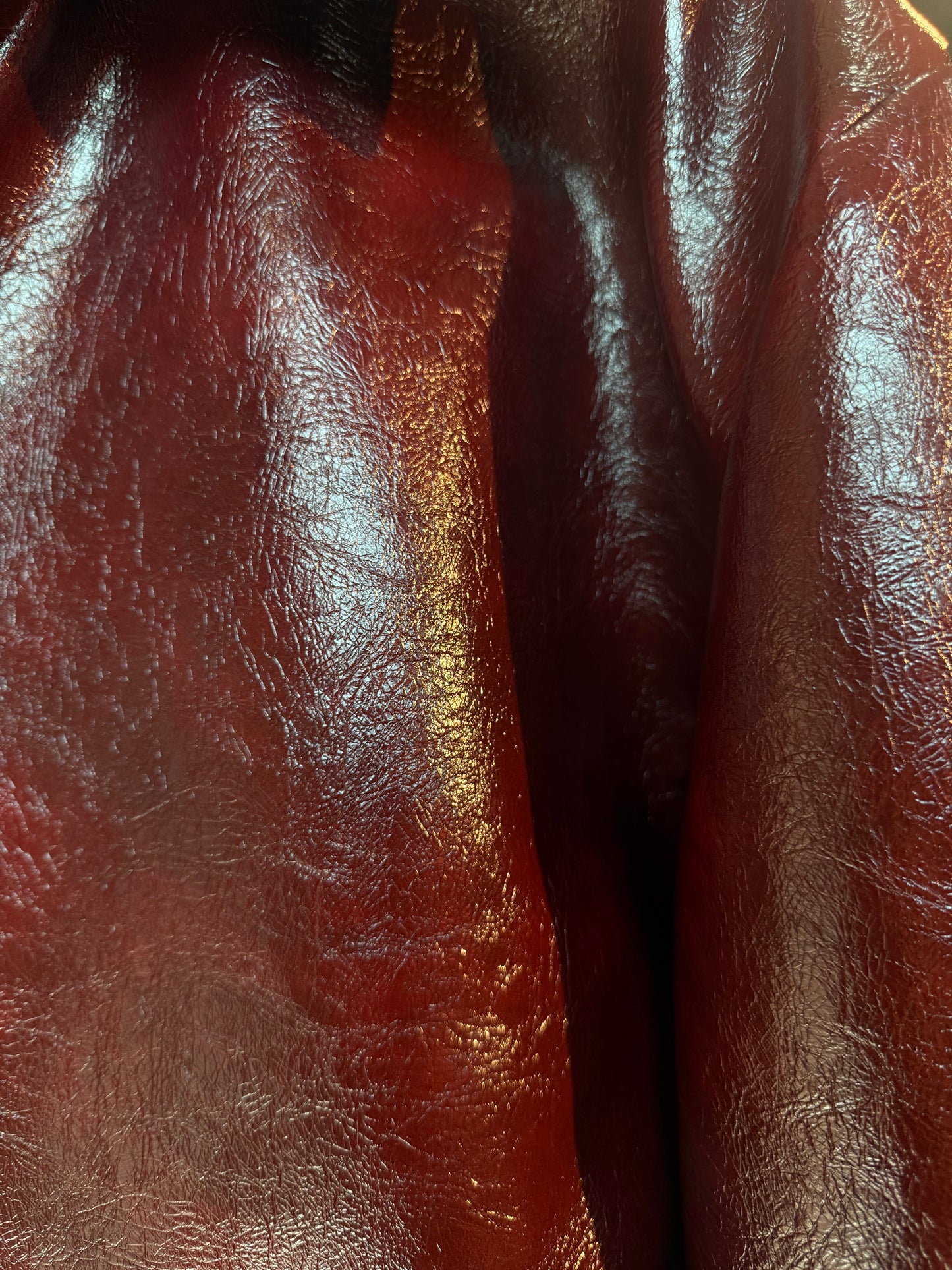 Leather bomber jacket