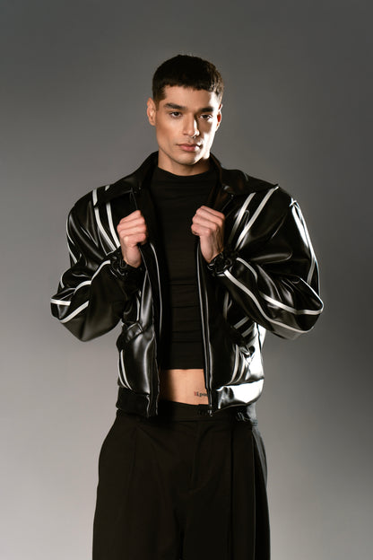 Stripes bomber jacket