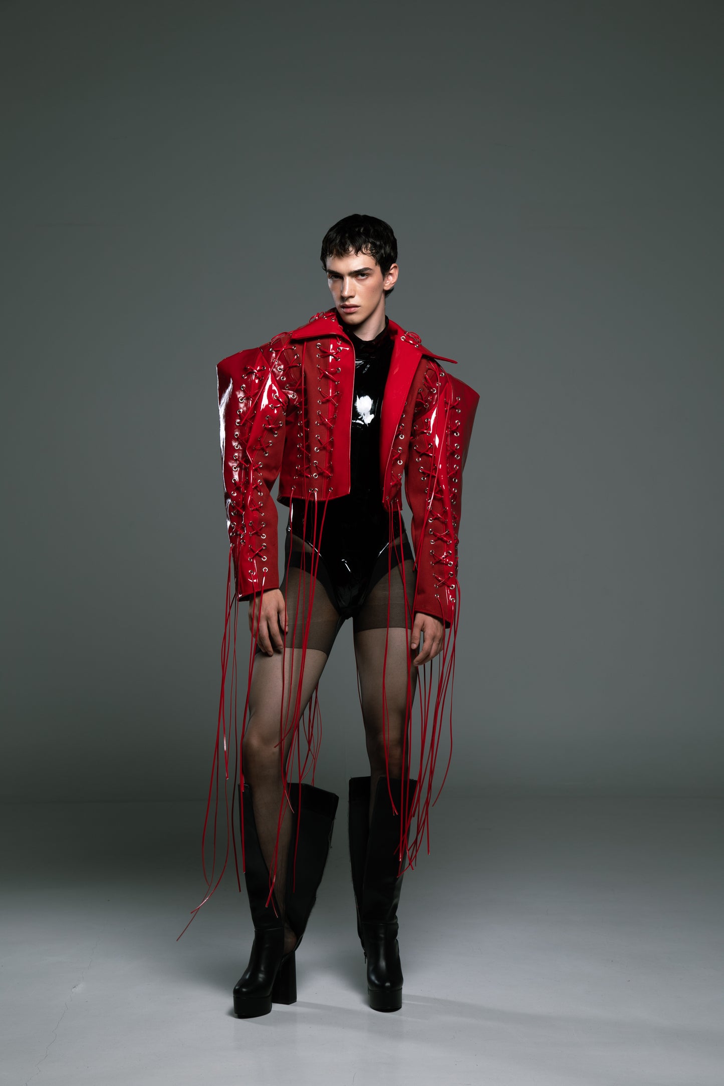 Laced Patent Jacket