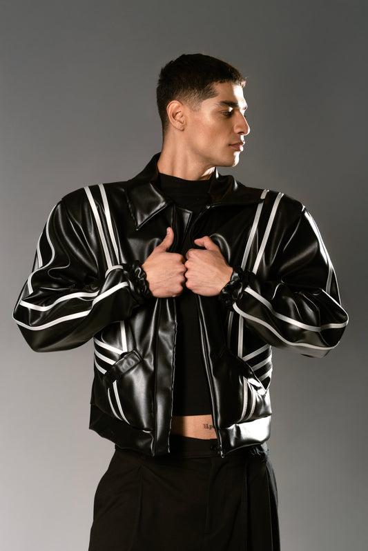 Stripes bomber jacket