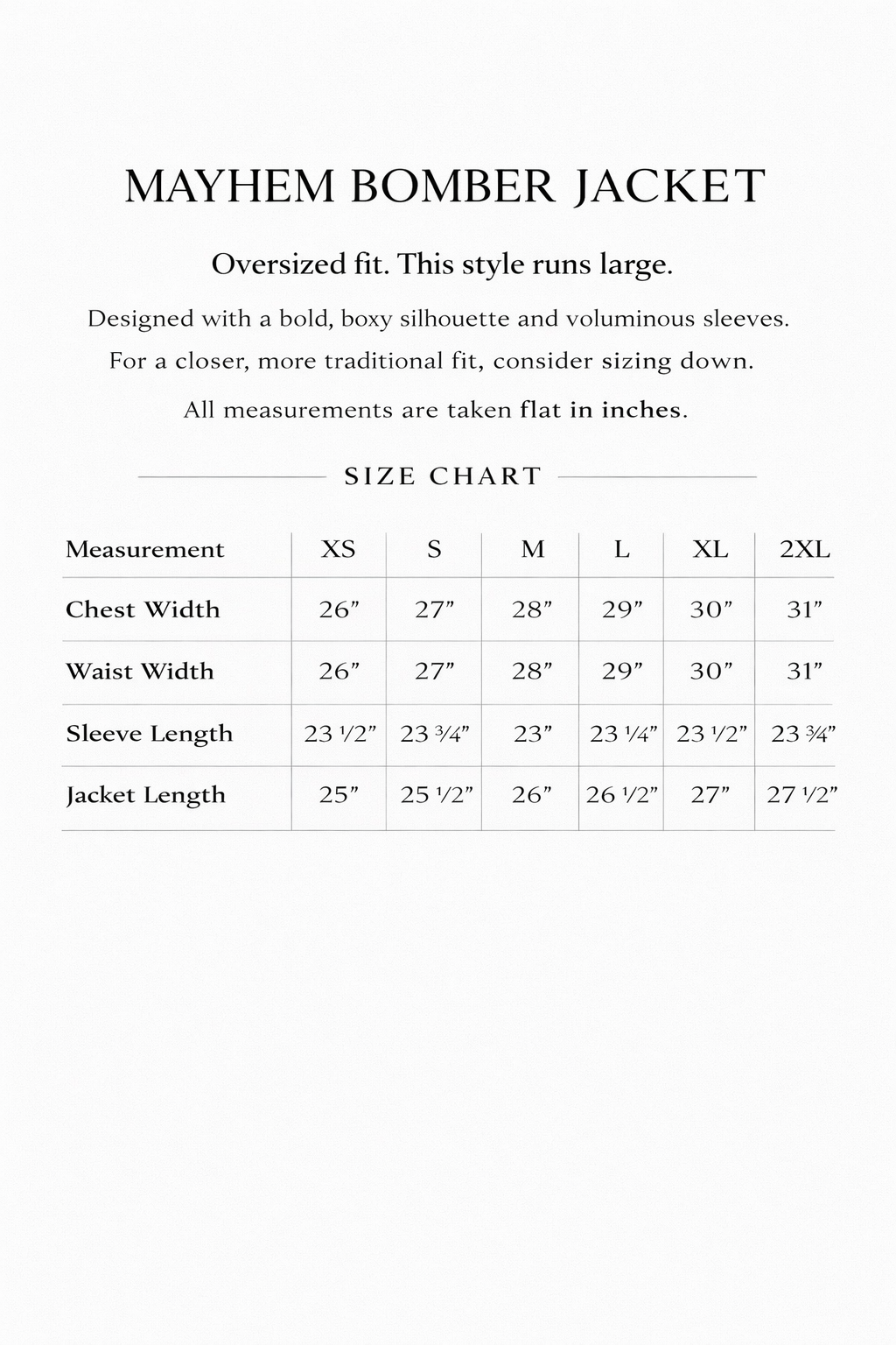 Mayhem bomber jacket