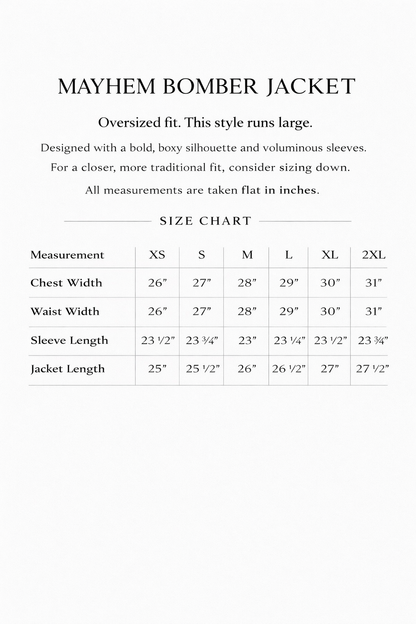 Mayhem bomber jacket